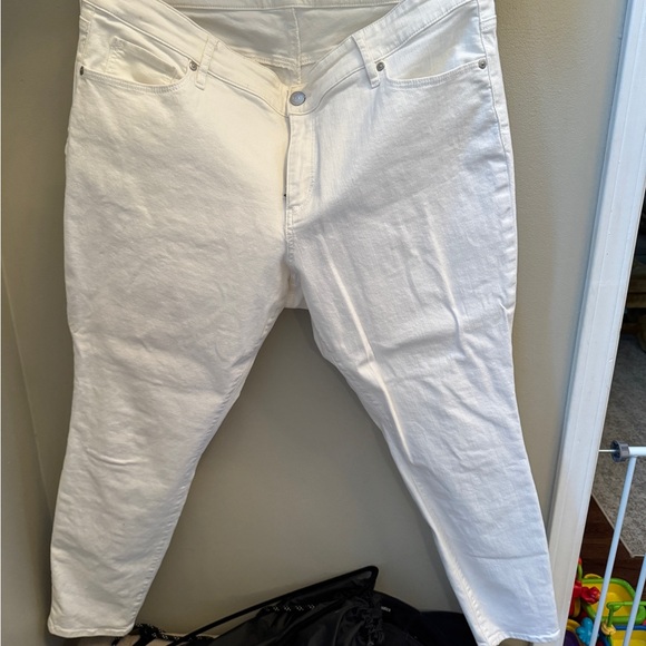 LOFT Women's Skinny Jeans - White Size 20 - Picture 5 of 7